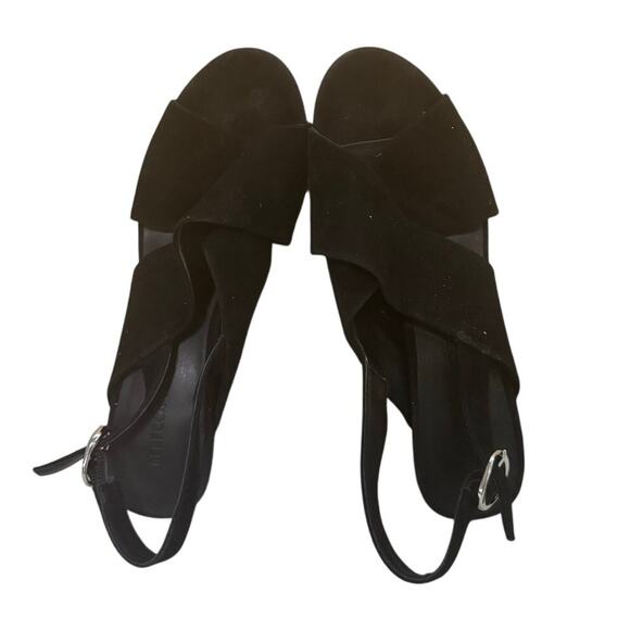 Rebecca Minkoff Black Suede Slingback Block Heel Sandals Women’s 6M - Picture 3 of 9